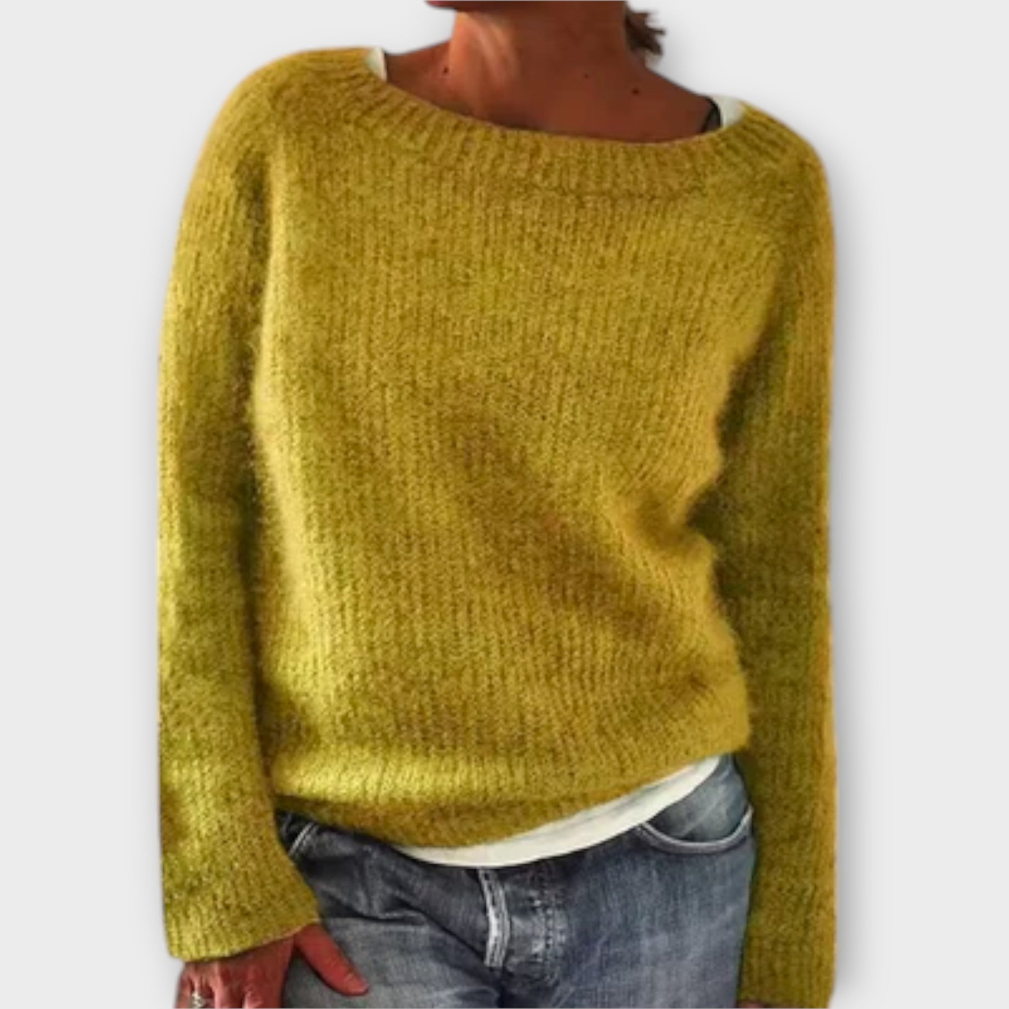 Regine – Solid Color Knit Sweater