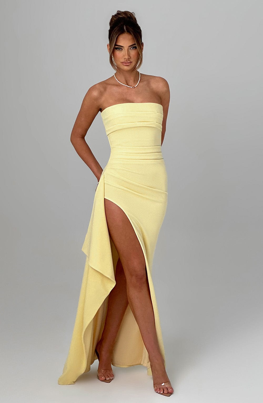 Zafira Maxi Dress - Lemon Glow