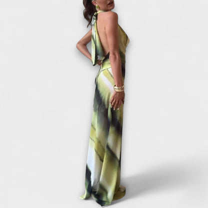 Classic tie-dye gradient maxi dress