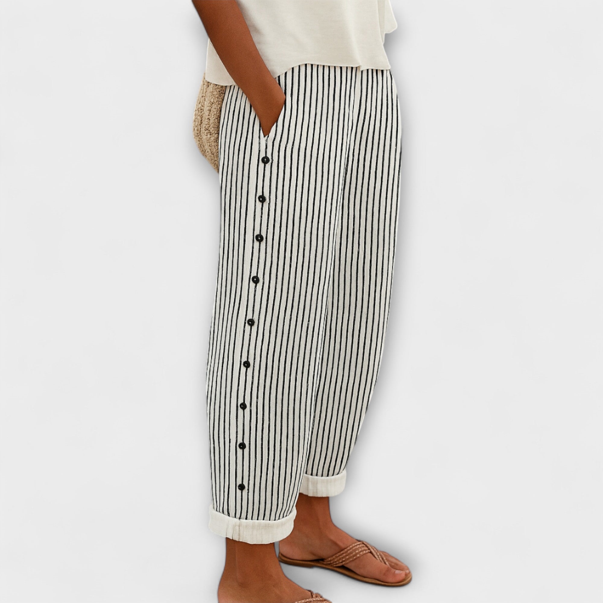 Rea - Relaxed Striped Leisure Pants