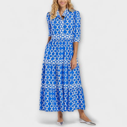 Juliette - Chain Pattern Midi Dress