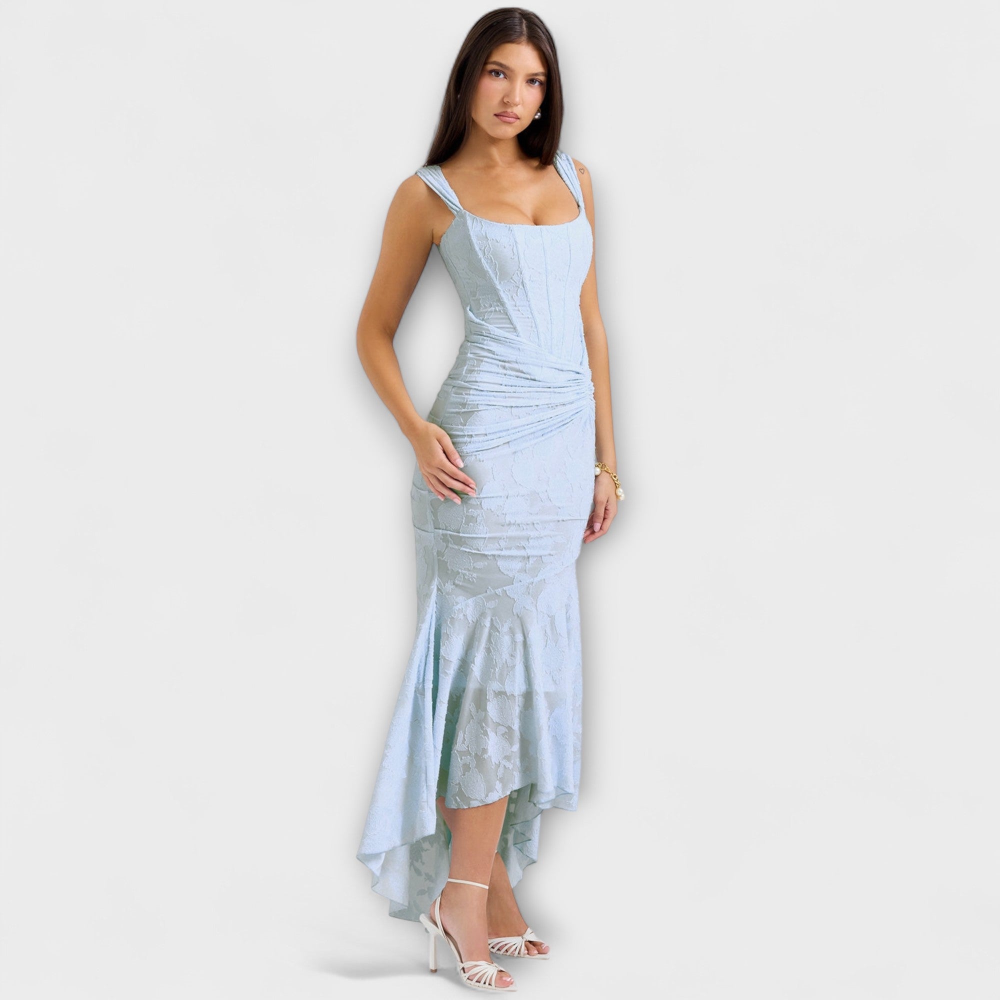 Renske - Long dress with an elegant and sophisticated bodice